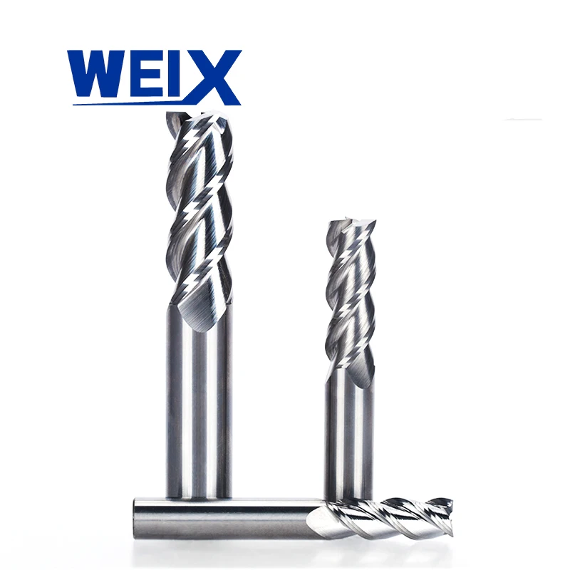 

WEIX 1PC 6mm Solid Carbide End Mill for Aluminum CNC Milling Cutter Tungsten steel router bits CNC machine with High quality