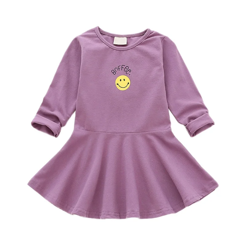 Baby Girl Dress Winter Cartoon Print Baby Clothes Long Sleeve Lovely Kid Girl Dresses Clothes