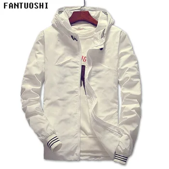 

Spring and Autumn New Jacket Men Zipper 2019 New Arrival Casual Solid Hooded Jacket Fashion Men's thin Outwear Slim High Quality