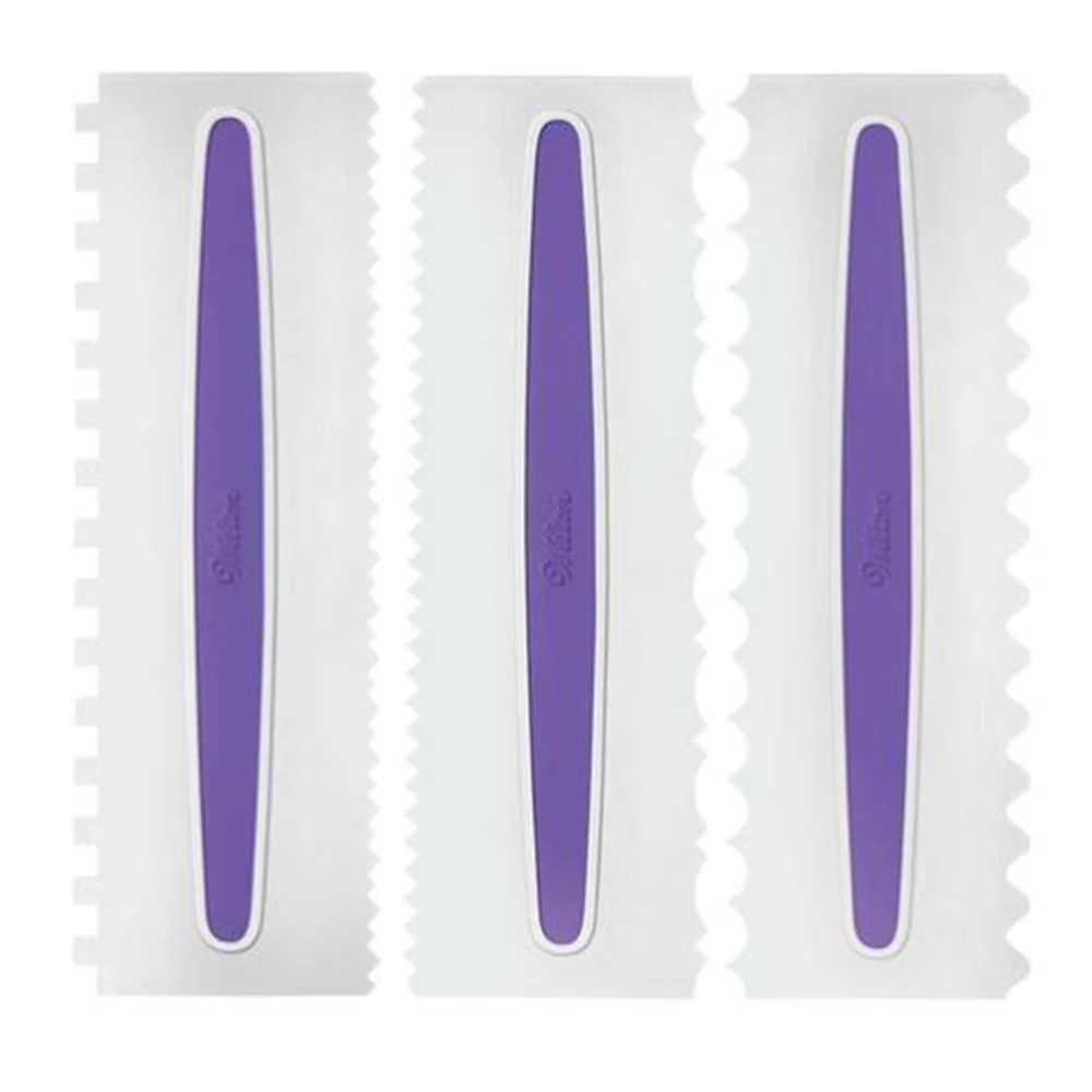 

3PCS Icing Buttercream Comb Set Cake Decorating Sugarcraft Six Textures Tools SET