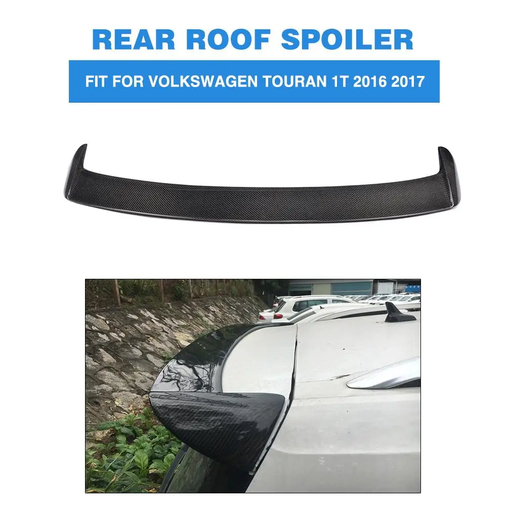 Задний спойлер на крышу из углеродного волокна для Volkswagen VW Touran 1T спойлер на багажник FRP Неокрашенный