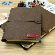 Винтаж ручной работы B5 фетр Канцтовары Записная книжка С ПЕРЕПЛЕТОМ с блокнот со съемными листами Войлок Тетрадь пустые письма Бумага записные книжки с N088