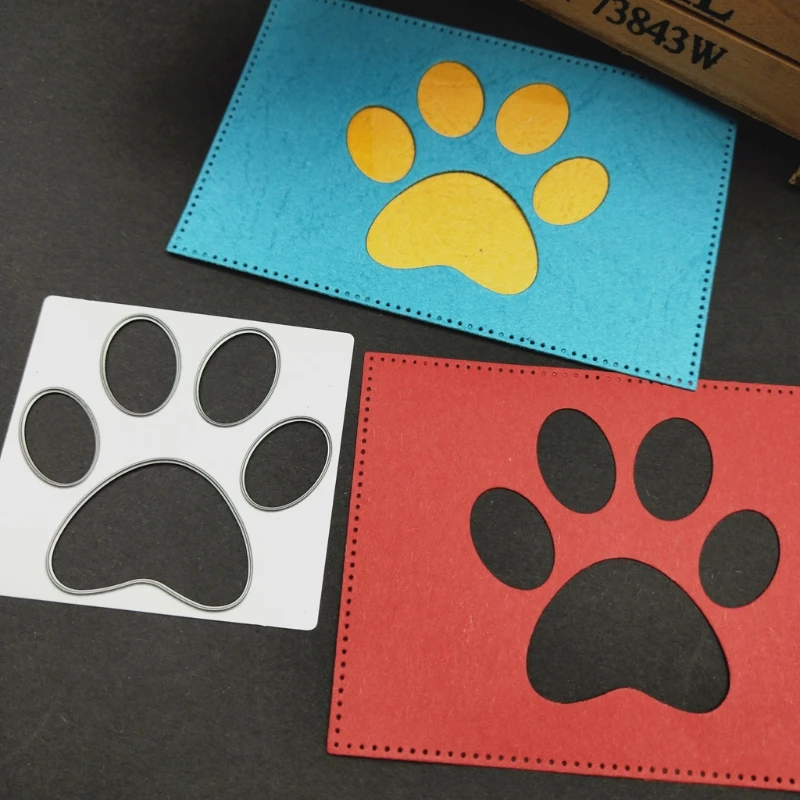 

Paw Print Cutting Dies Stencil DIY Scrapbooking Photo Album Card Embossing Craft