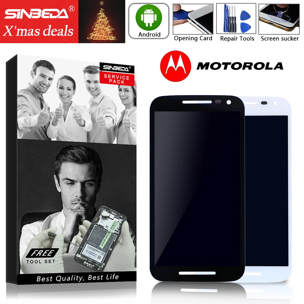 

5.0inch Sinbeda LCD For Motorola Moto G3 LCD Display Touch Screen Replacement for MOTO G3 Display G 3rd XT1544 XT1550 XT1541 LCD