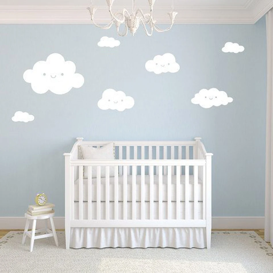Smiley-Clouds-Vinyl-Wall-Decal-Nursery-Bedroom-Decor-Art-Wall-Sticker-For-Kids-Room-Decoration-Baby