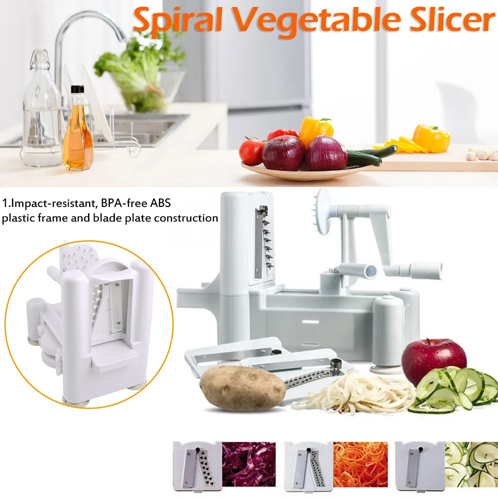 3 в 1 многофункциональная кухонная спиральная овощерезка Spiralizer Veggie Cutter спагетти макаронные изделия кухонная поставка