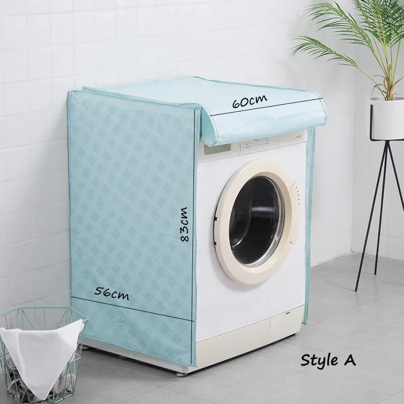 1PC Thickening Washing Machine Dust Cover Waterproof Sunscreen PEVA Washing Machine Cover