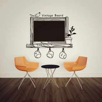 

Wallpaper Removable Wall Sticker Kitchen Chalk Board Decal Decor Blackboard Bird Sticker 86x92cm