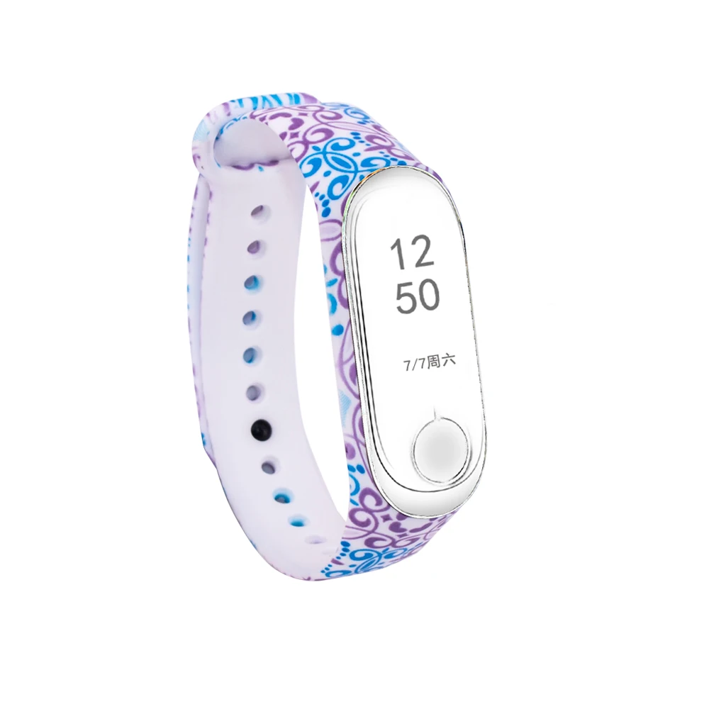 Mi band 3 4 Pulsera Correa наручные часы для mi Band 3 4 ремешок силиконовый ремешок для Xiao mi Band умный Браслет спортивные часы - Цвет: F