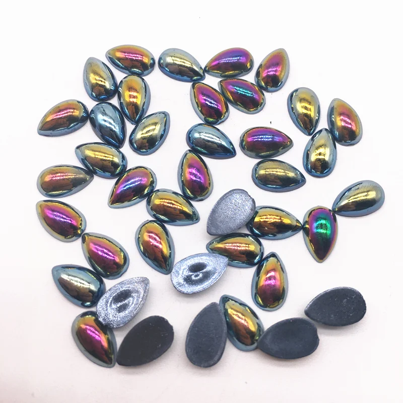 6x10/8x12/10x14/13x18mm Flatback Half Teardrop Shape Plastic ABS Imitation Pearl Beads For Jewelry Craft Scrapbook Decoration