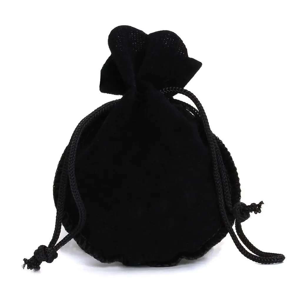 LOULEUR 10 шт./лот 6 видов цветов Мода 7*9 см бархатный мешок шнурок мешок ювелирных изделий форма Calabash Свадебная Упаковка/Рождественский подарок мешок - Цвет: black