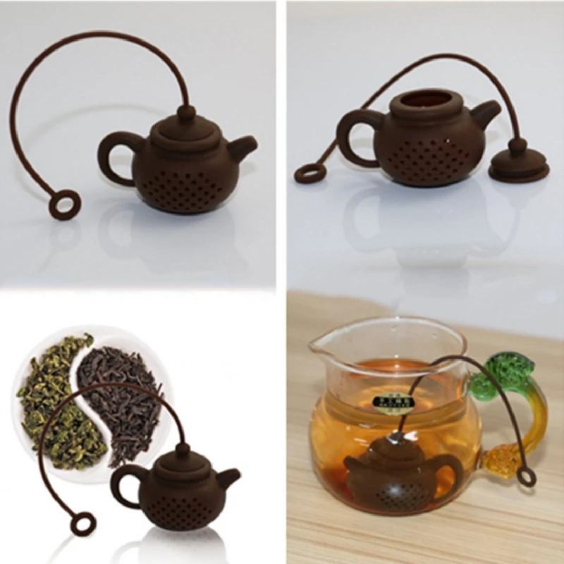 

VFGTERTE 1PC Creative Silicone Leaf Tea Bag Pot Infuser Ball Shape Filter Safely Cleaning Home Dining Teaware