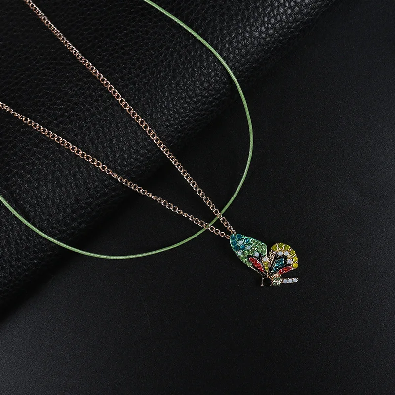 MISANANRYNE креативные серьги-гвоздики с бабочкой ожерелье со стразами ювелирные изделия набор Модные женские ювелирные изделия на день рождения новое поступление