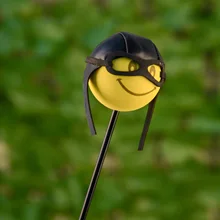 Милый Уникальный смайлик счастливое лицо пилот автомобильная антенна ручка Топпер декоративный воздушный шар Декор Игрушка авто аксессуары