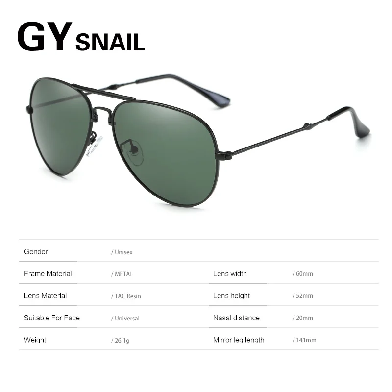 GYsnail складные пилотные солнцезащитные очки мужские Поляризованные брендовые