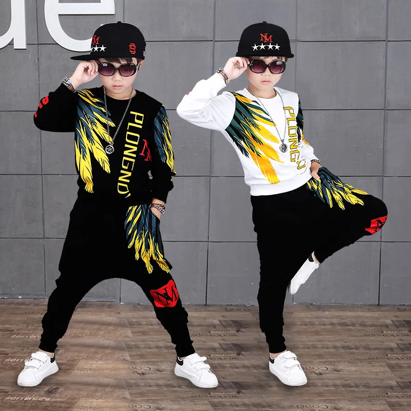 2021 Fall Children's Wear Boys Hip Hop Clothing Suit Kids Trendy