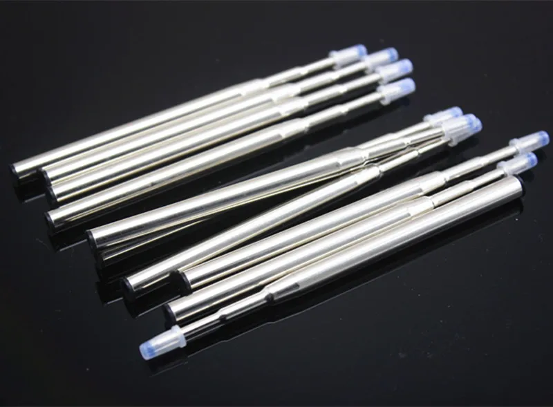 10 Pcs/Lot blue/black metal Ballpoint pen Refills for mb ball pen stationery office writing ink refill accessories 2