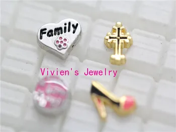 

2014 new assorted floating charms 4 desings and 20 pcs /design 80pcs/lot no glass living locket Xmas gift