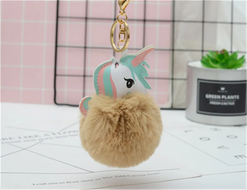 Unicorn Plush Toy Keychain Unicorn Key Pendant Filled Animal Toy Children Girl Bag Pendant Pendant 10
