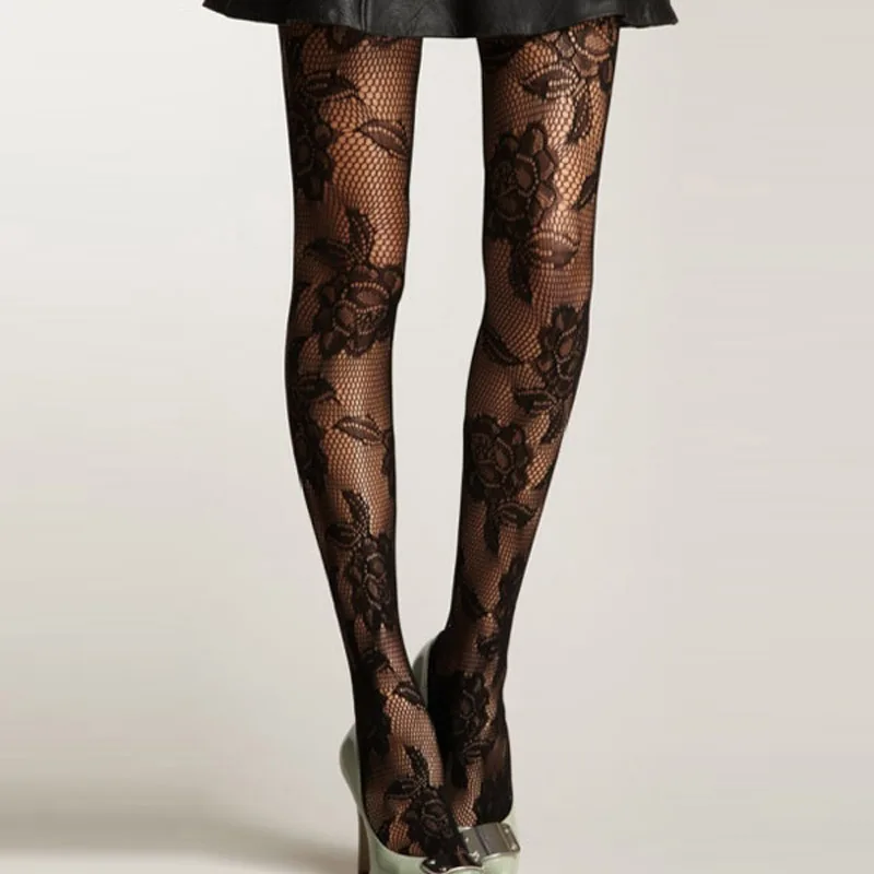 Fashion sexy ladies pattern attractive seamless fish net breathable