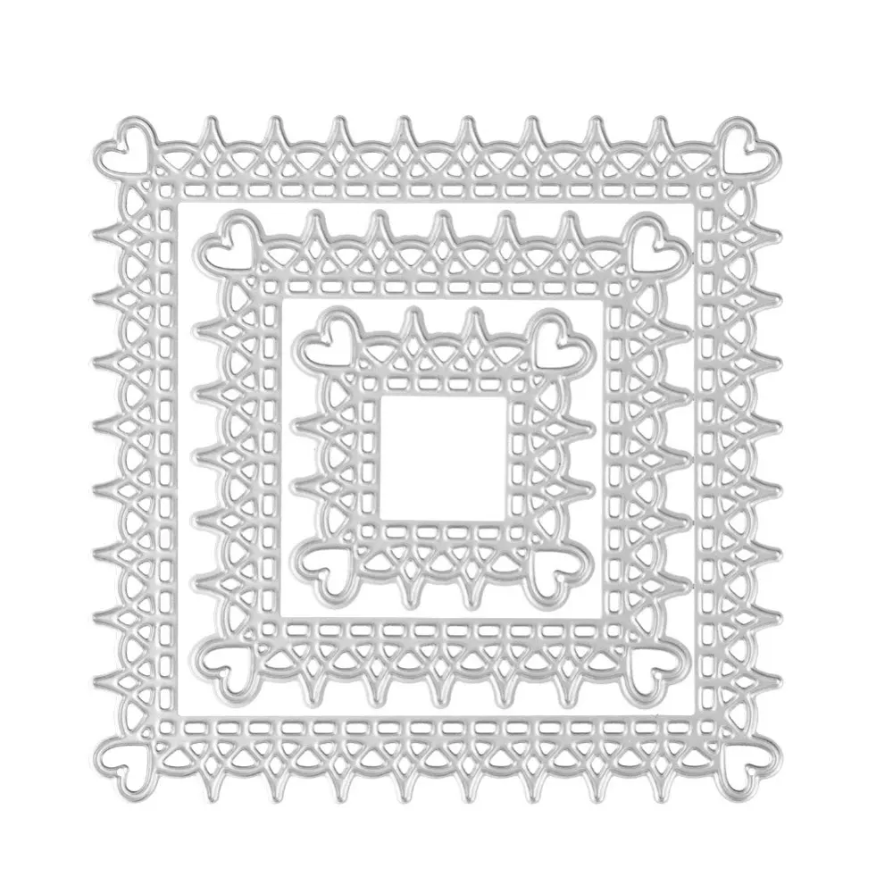 Вырубные штампы металлические прямоугольные квадратные рамки трафарет и штампы для рукоделия Скрапбукинг тиснение для изготовления открыток ремесленные штампы Новинка