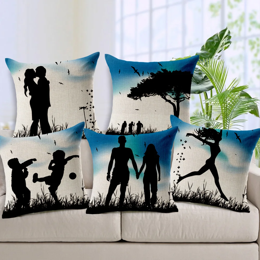 Art Animal Decorative Cotton Linen Throw Pillow Case Cushion Cover Sofa Car Gift