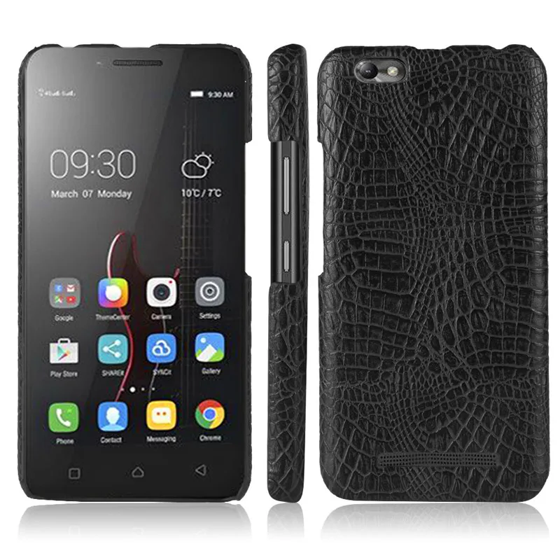 

Lenovo Vibe C A2020 Case Crocodile Pattern Hard PC+PU Leather Back Cover Case for Lenovo Vibe C A2020 A2020a40 Hard Phone Cover