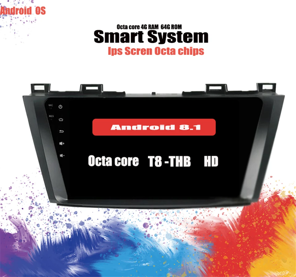 

Ips Screen 4+64GB Android 9.1 Car DVD GPS Navigation Multimedia For Mazda 5 Radio 2009 2010-2012 Stereo Head Unit wifi Carplay