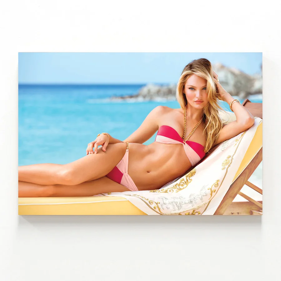 

Decorative painting Candice Swanepoel Bikini model Sexy Blonde girl Posters and Prints Canvas Art Picture for Living Room Decor