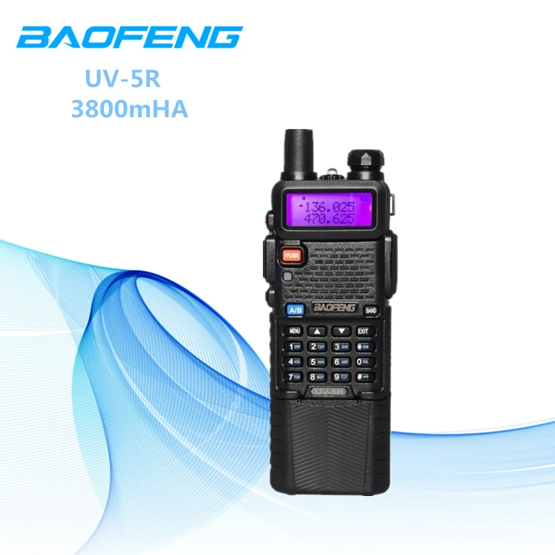

Baofeng UV-5R With Earphone 3800mHA Bettery Best Two-way Radio Walkie Talkie 5W 400-520MHZ Dual Band 128CH Long Range Interphone