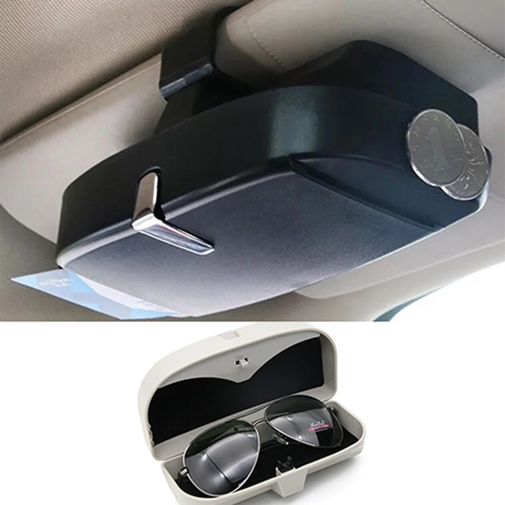 

Car Sunglasses Case Holder Glasses Box Hanging Storage Bag Holder Sunshade Sunscreen Cover Auto Decoration Car Accessories