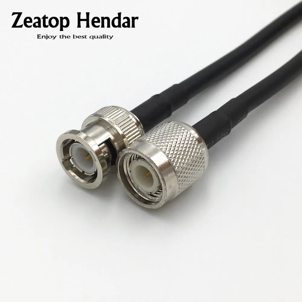 1pcs Rg58 / Lmr195 Crimp Cable Bnc Male Jack To Tnc Male Plug Rf Coaxial Coax Wire Connector