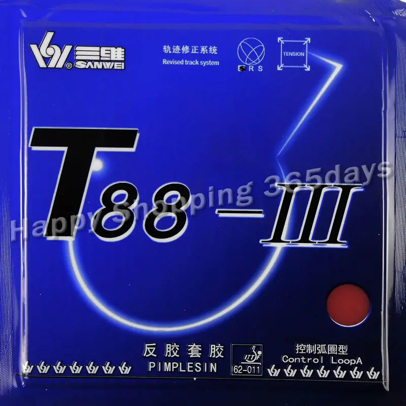 Sanwei T88-III (T88-3, T88 3) пунктов в настольный теннис/пинг понга резиновый с губкой - изображение