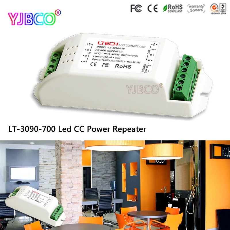 

led controller DC12-48V input;CC 700mA*3CHoutput LT-3090-700 Led CC Power Repeater(amplifier) for rgb led lamp