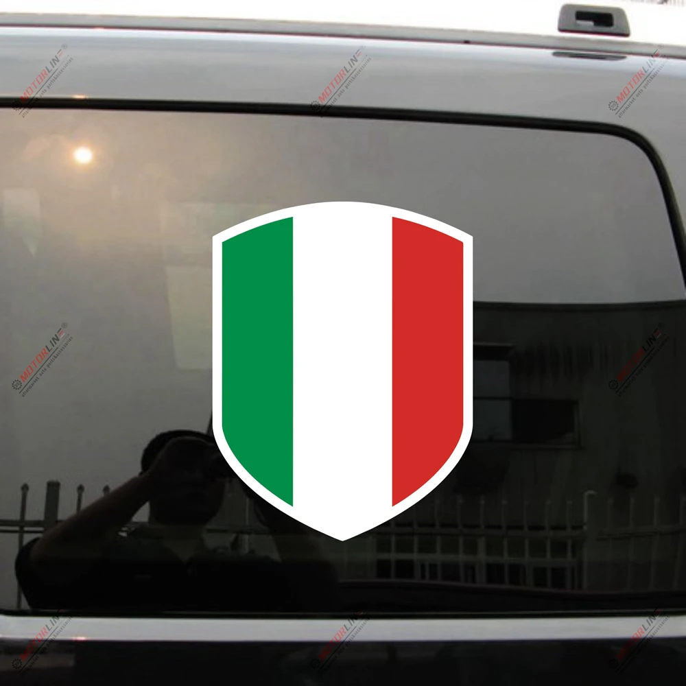 

Italy Italian Flag Decal Sticker Shield Car Vinyl reflective glossy c pick size