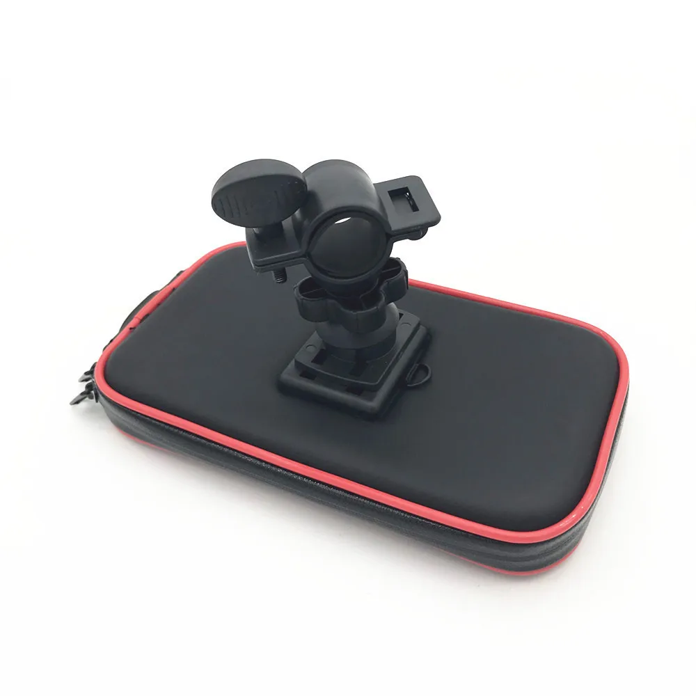 Универсальная Водонепроницаемый чехол для телефона сумка крепление на руль велосипеда(держатель для телефонов, подставка для крепления на горном велосипеде для iPhone samsung Note 3/4/5 gps - Цвет: Black and Red