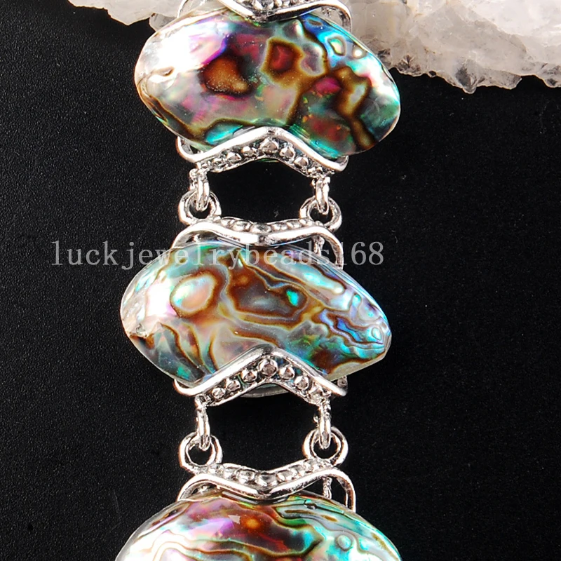 

Free Shipping Fashion Jewelry Beautiful Mother of pearl Shell Art Women men Bracelet 7~9" FG6497