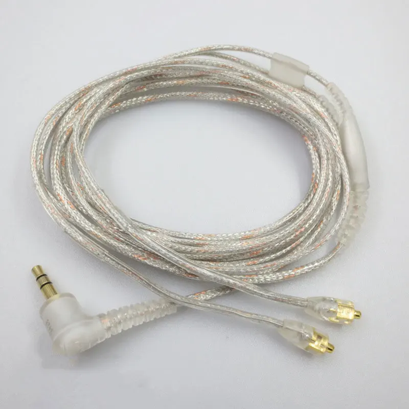MMCX SE535 Оригинальное обновление серебряный и черный серый кабель с покрытием съемный провод для Shure SE215 SE315 SE846 UE900 LZ A4 наушники - Цвет: Original silver