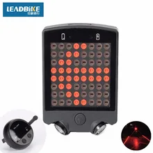 LEADBIKE A112 Wireless USB Rechargeable LED Bike Bicycle Turning Light Remote Control Rear Laser Safety Warning Light Lamp