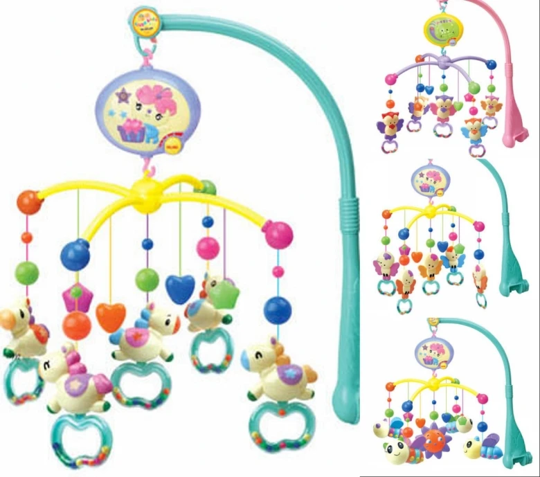 Promotion Real Multicolor Music Crib Mobiles Bed Bell Cute Animal