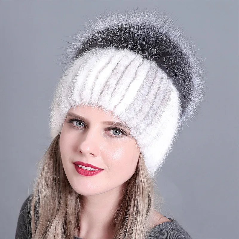 IWINTER 2018 New Luxury Fur Warm Winter Hat Female Thick Fashion Women