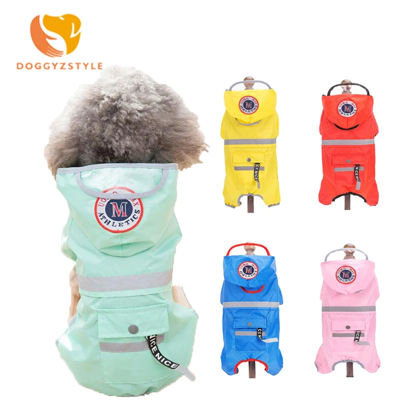 Дождевик для собак, водонепроницаемая куртка для собак, светоотражающий дождевик для собак, одежда для маленьких и средних собак, XS-XL, 6 цветов, DOGGYZSTYLE
