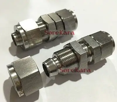 

304 Stainless Steel Bulkhead Qucik fit Hose Pipe Fitting Connector Adapter For 6mm/4mm OD/ID Hose Operating pressure 2.5 Mpa