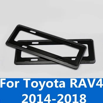 

License plate frame car card frame license plate frame license plate tray Exterior car Accessories For Toyota RAV4 2014-2018
