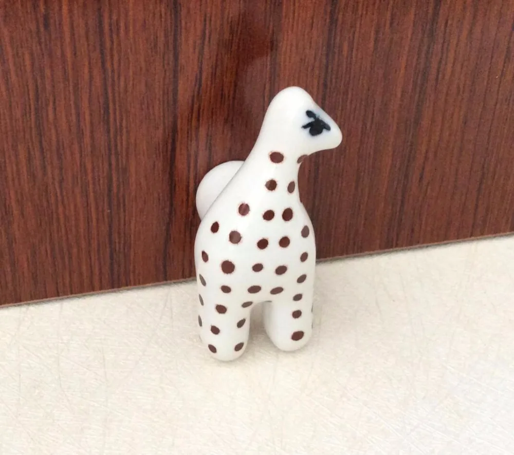 Animal Dresser Knobs Giraffe Ceramic Drawer Handles Animal