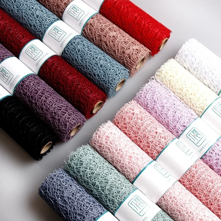 

4 Yard/roll Colorful Flower Packaging Paper Wrap Present Paper Bouquet Florist Supplies Gift Wrapping Packing Jacquard Material