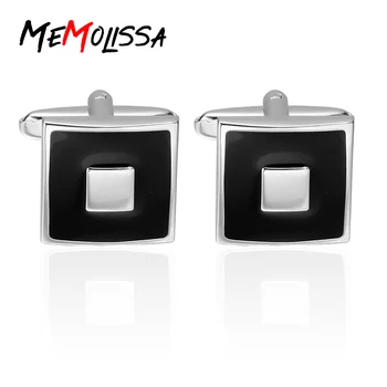 

MeMolissa New Arrive Men's Shirt Cufflinks Metal Copper Men Enamel Cuff Links For Wedding Party Fashion Simple Men Sleeve Shirt