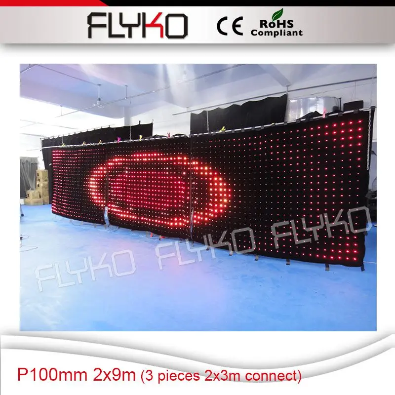 Домашнее украшение светодиодный экран P100mm led xxx животный ЖК Видео-экран 2 м высота * 9 м ширина