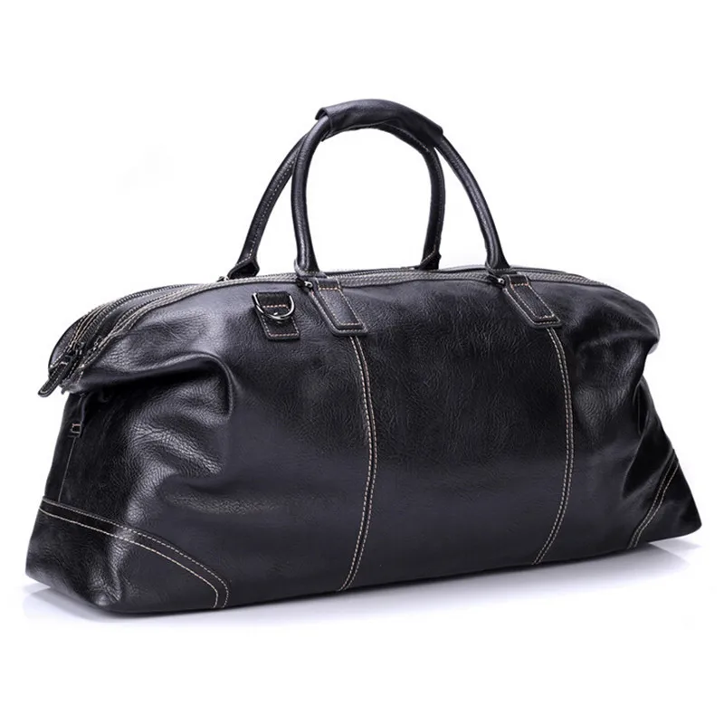 Genuine Leather Men Travel Bags Travel Luggage Man Fashion Totes Luggage Big Bag Male Crossbody Black Business Shoulder Handbag