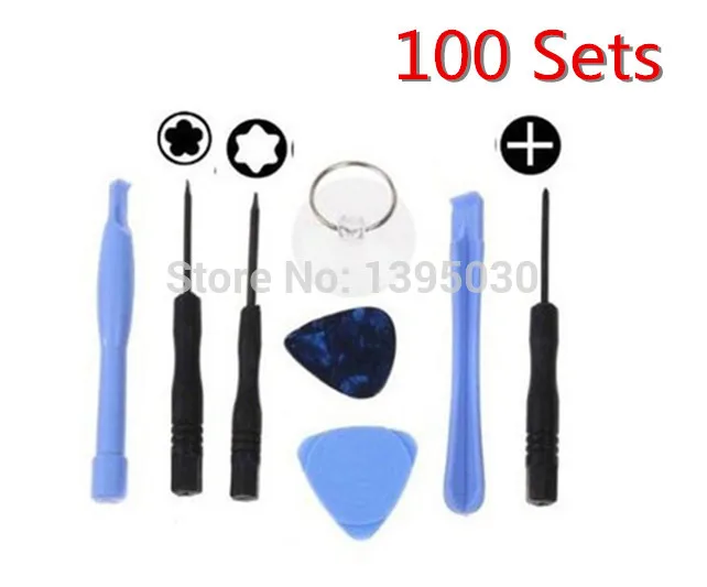 100 대/몫 (800 pieces) 8 in 1 스크루 드라이버 수리 열기 pry tool kit set for phone